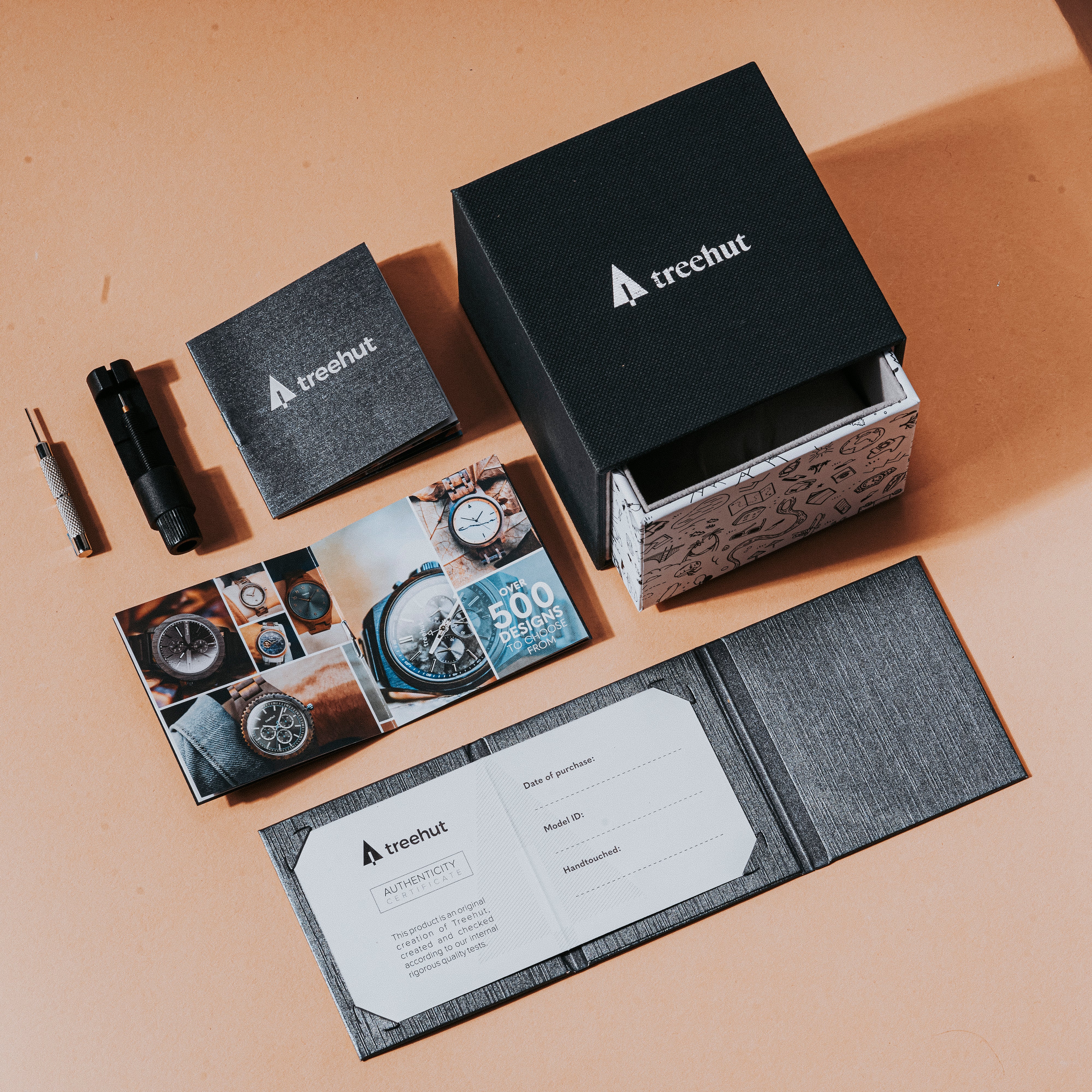 North Ebony Zebrawood Men’s Chrono Wooden Watch