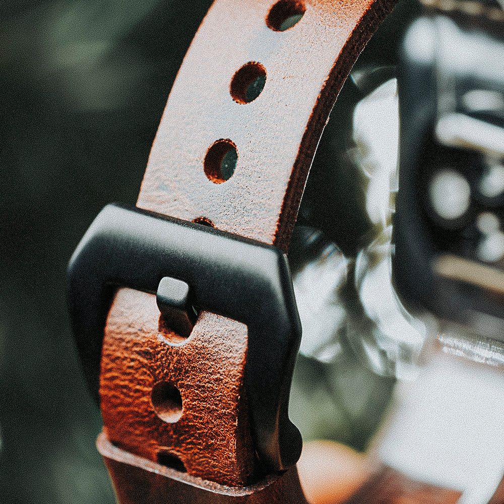Apple Strap Cognac Leather Black