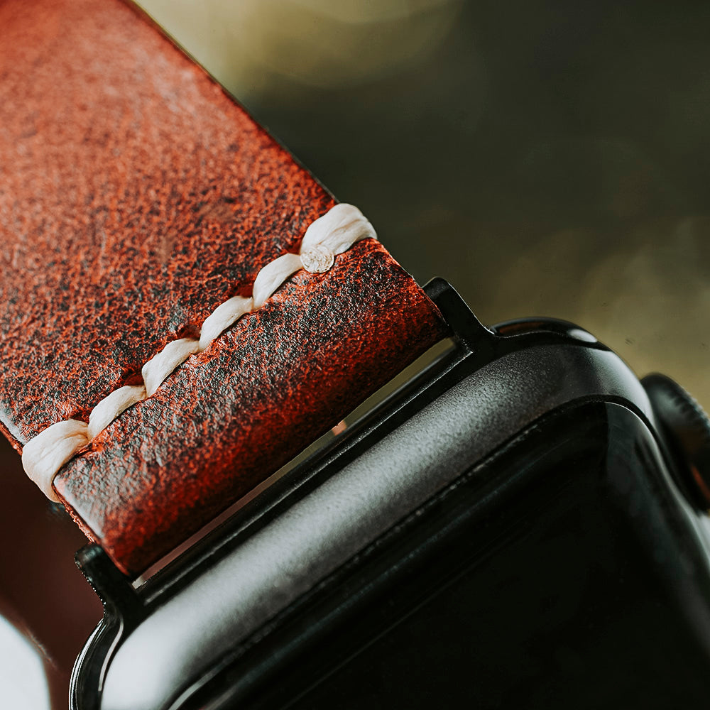 Apple Strap Cognac Leather Black