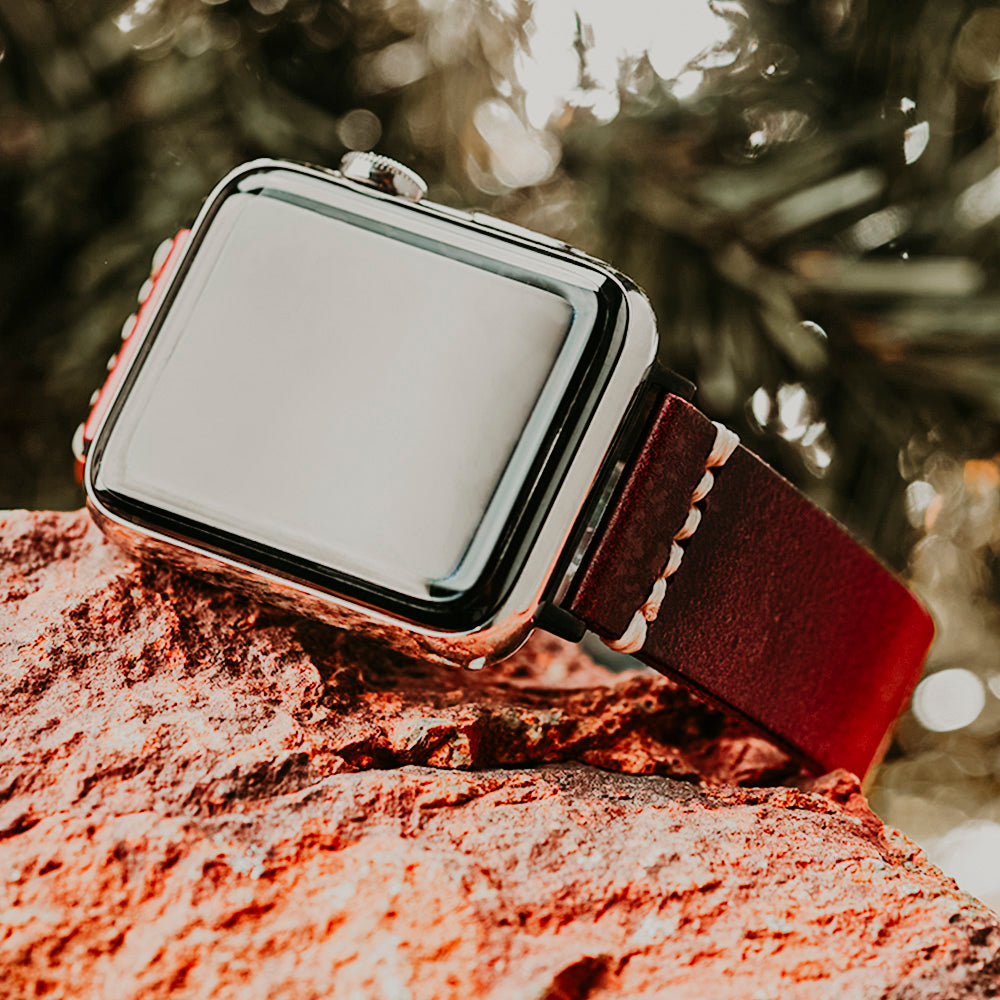 Apple Strap Cognac Leather Black