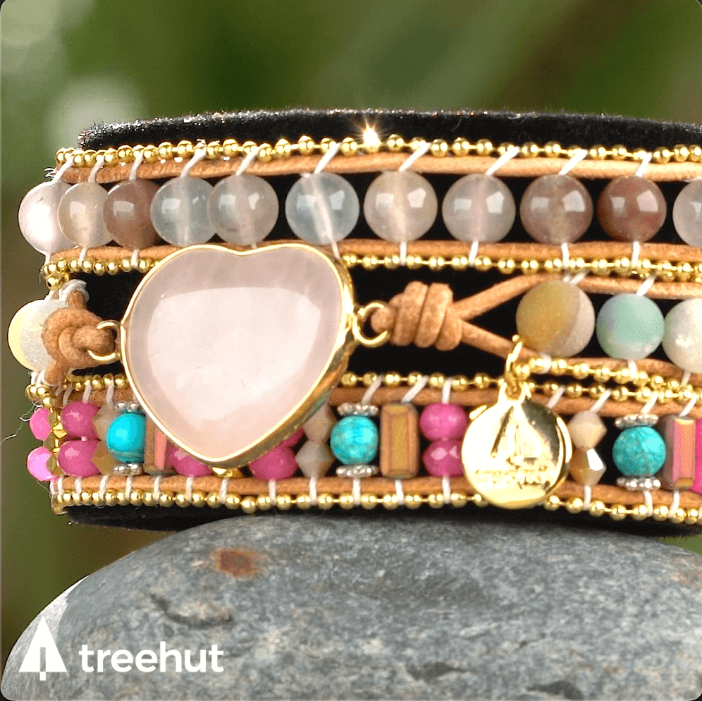 pink rose quartz bracelet