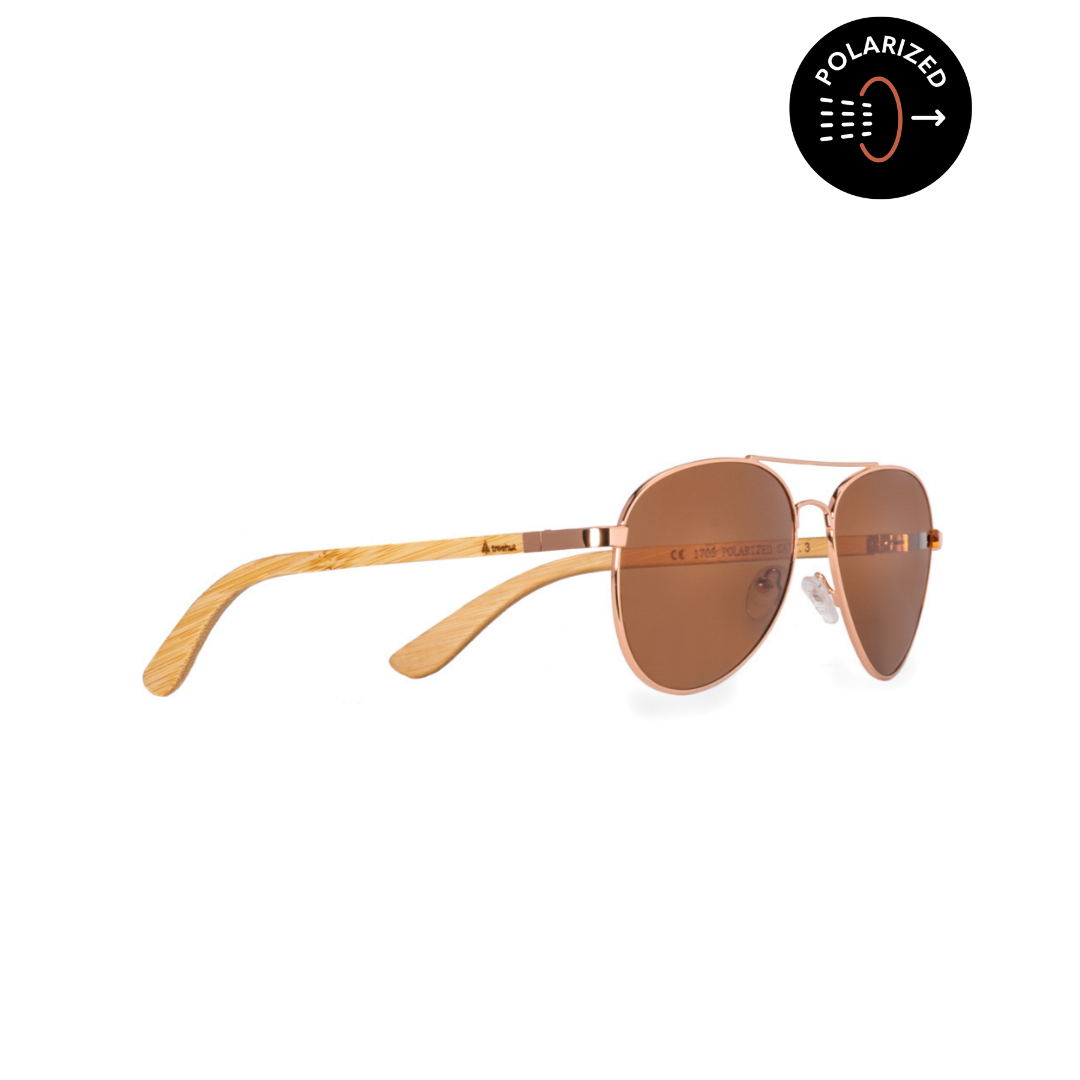 Top Gun 52 Men's Wooden Sunglasses