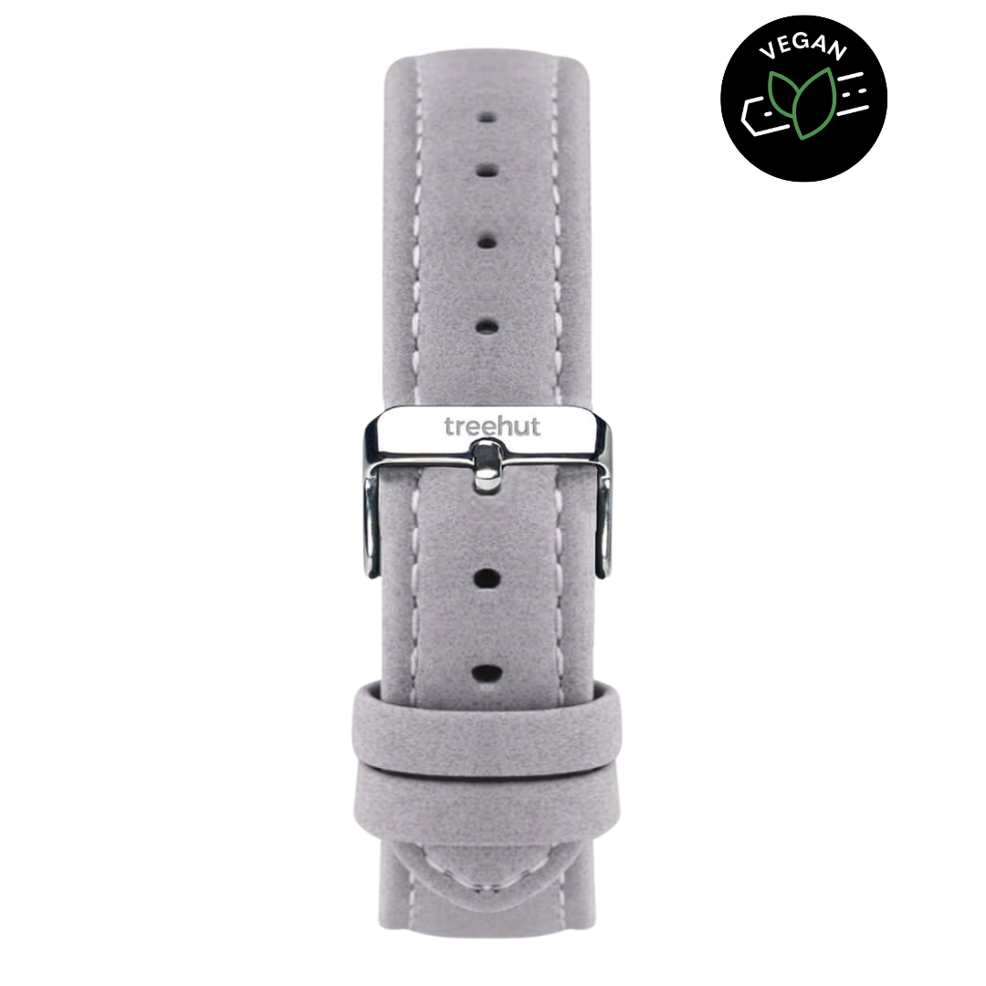 14mm Grey Vegan Leather Band For Women