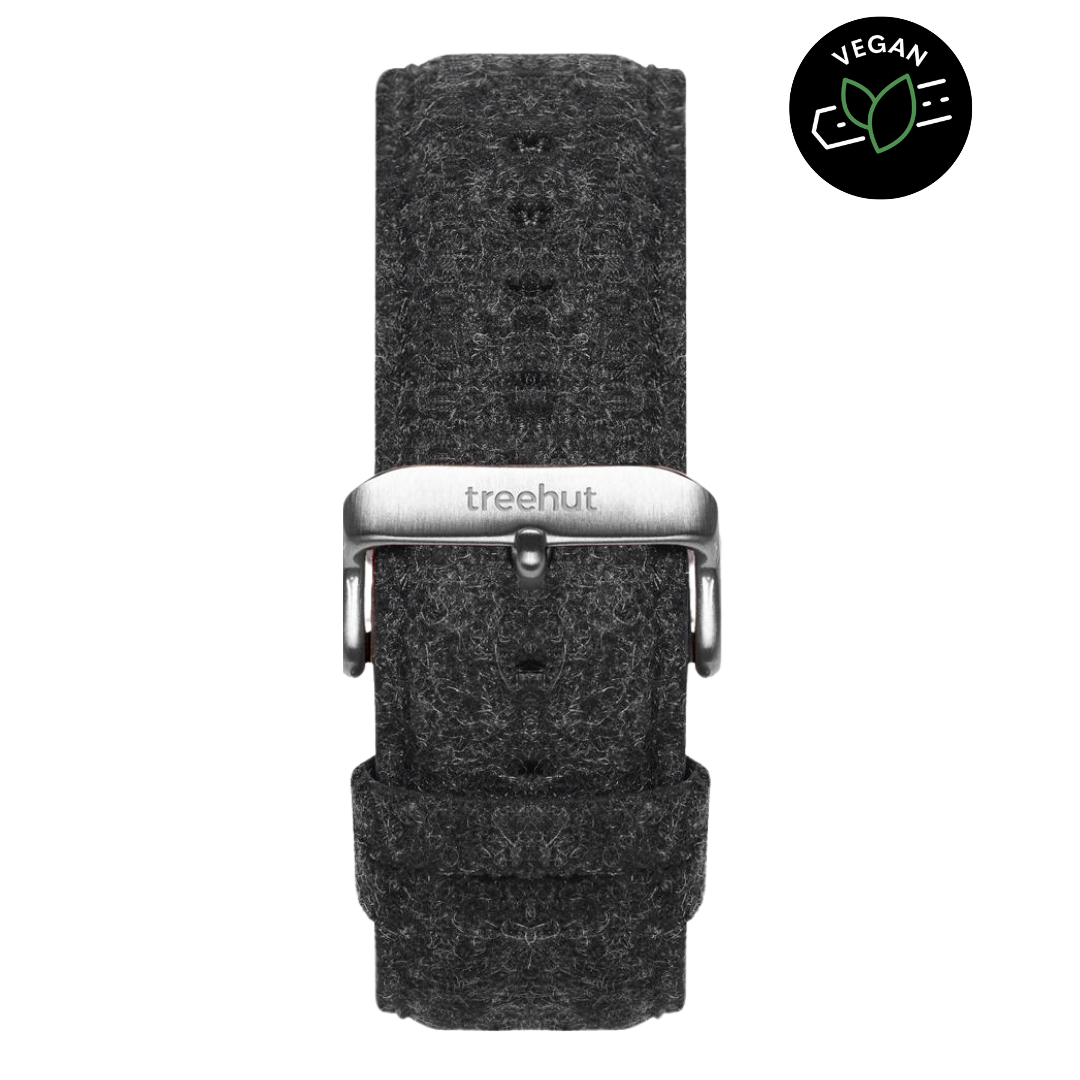 black leather watch band