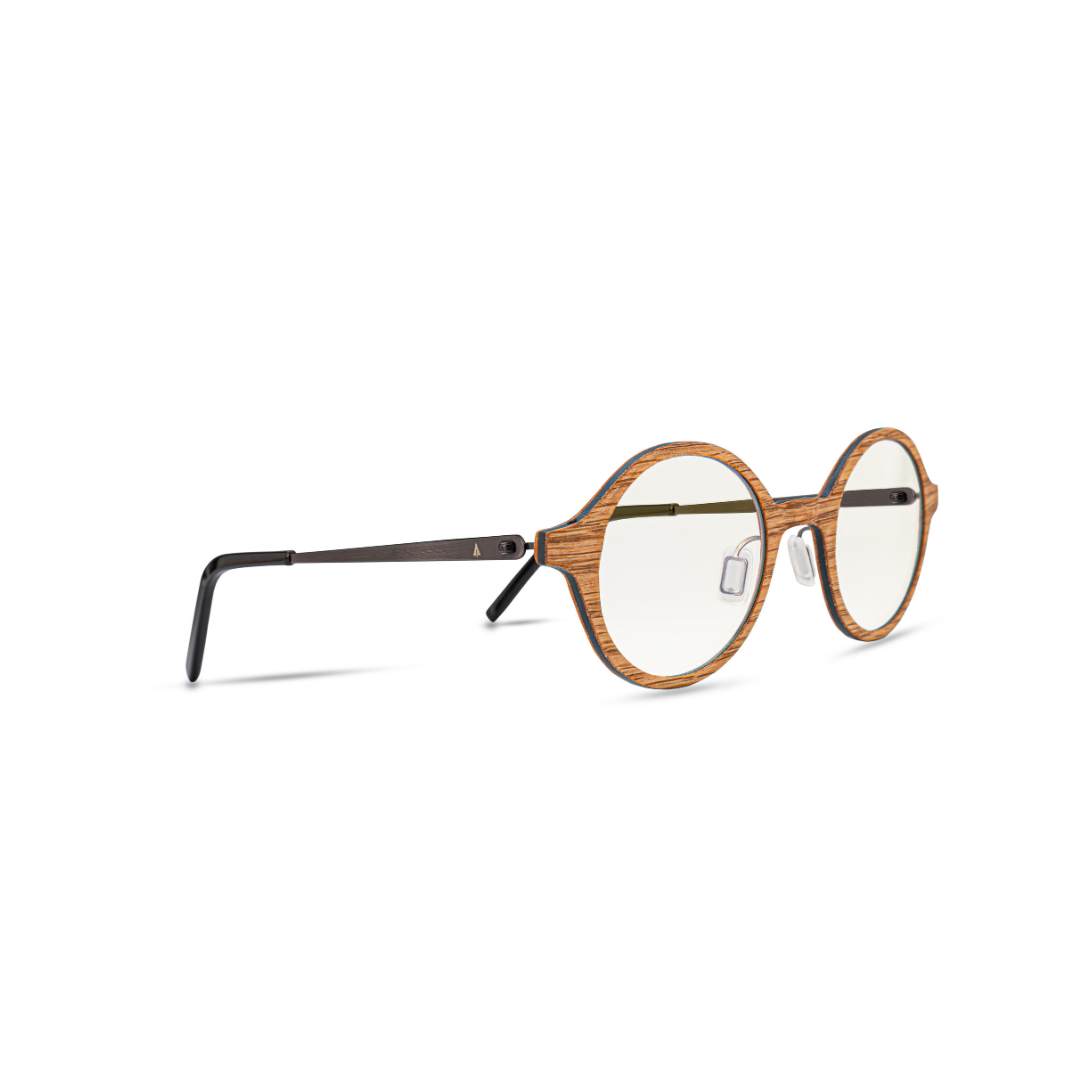 Moana Red Oak blue light wood glasses