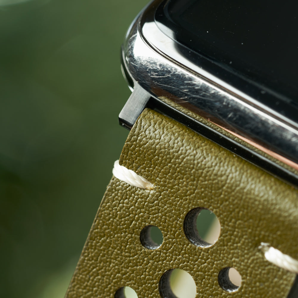 Apple Strap Olive Green Cactus Leather