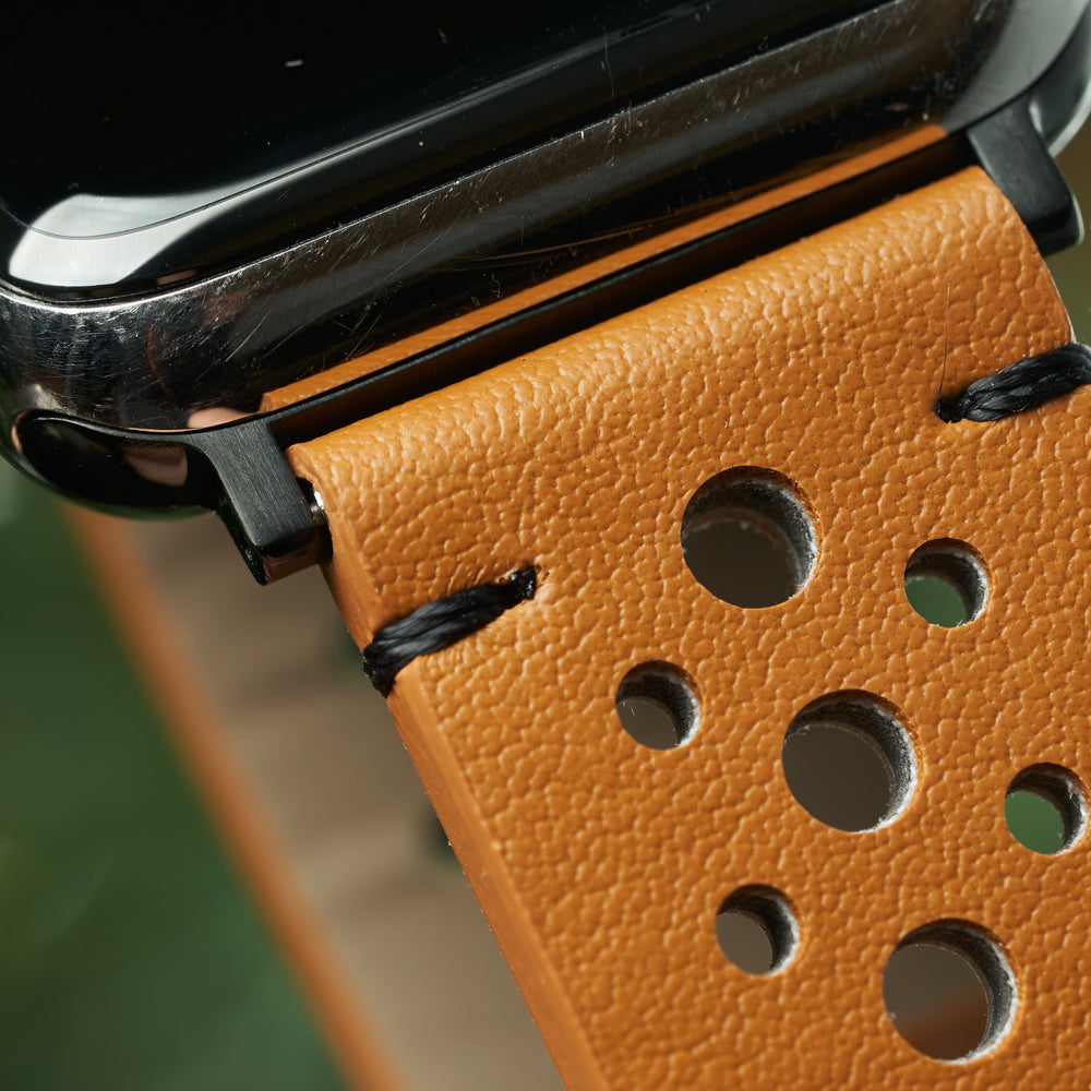 Apple Strap Ochre Brown Cactus Leather