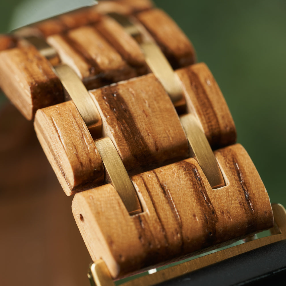 Apple Strap Zebrawood Gold