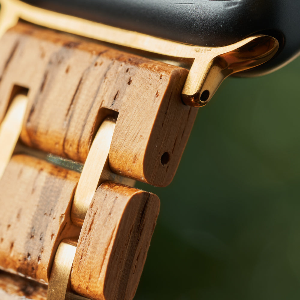 Apple Strap Zebrawood Gold