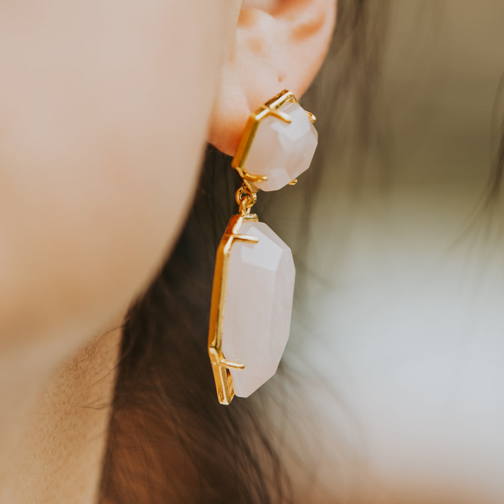 Art Deco Stone Earrings