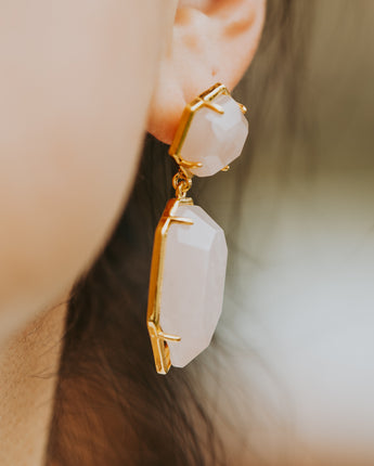 Art Deco Stone Earrings