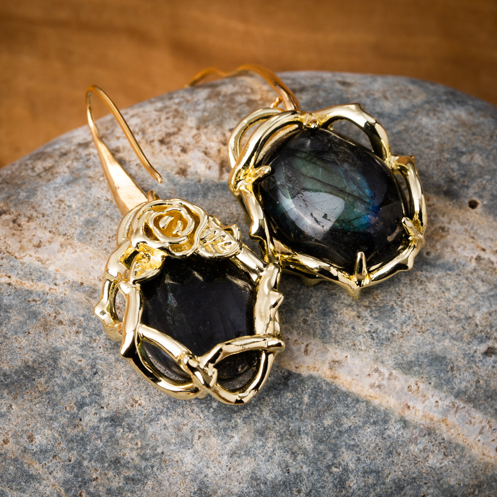 labradorite earrings