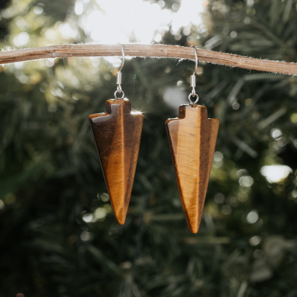 stone dangle earrings