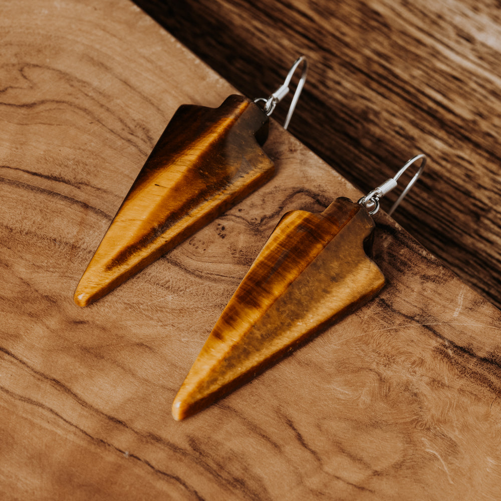 stone dangle earrings
