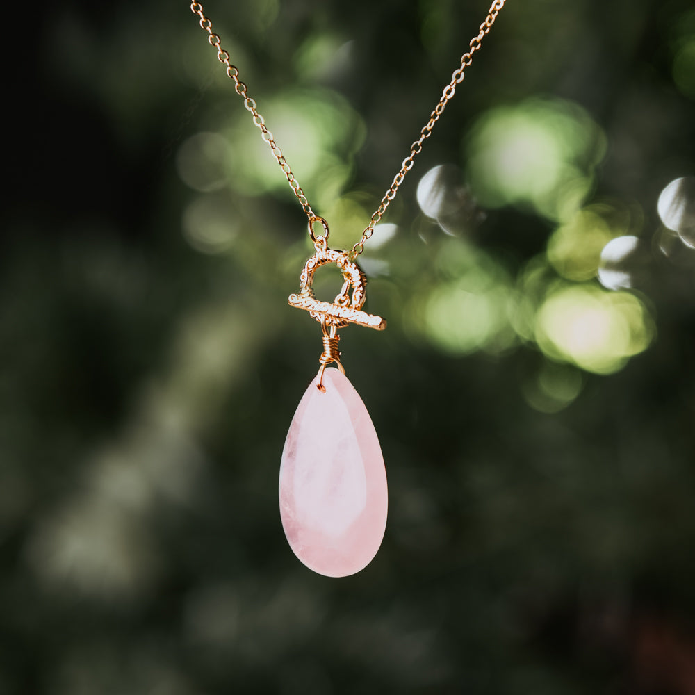 Pink Palm Necklace