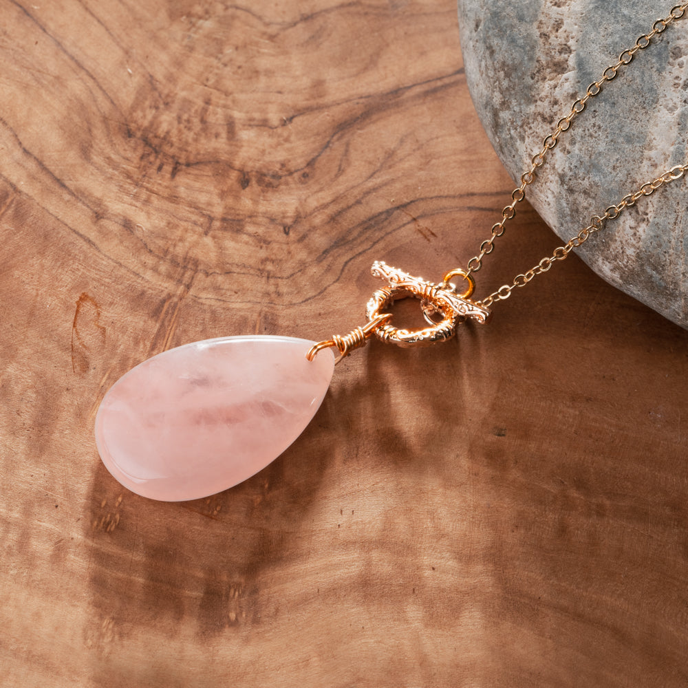Pink Palm Necklace