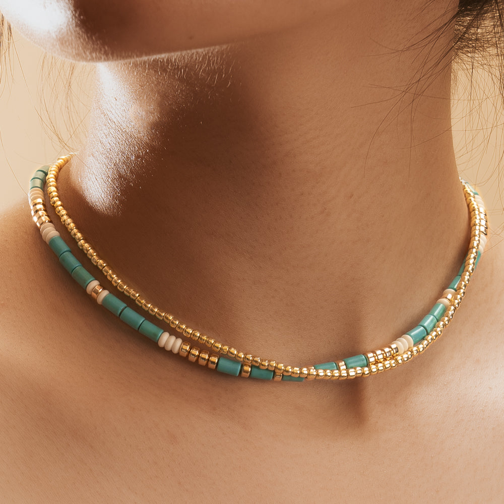 Ocean Sun Layer Necklace