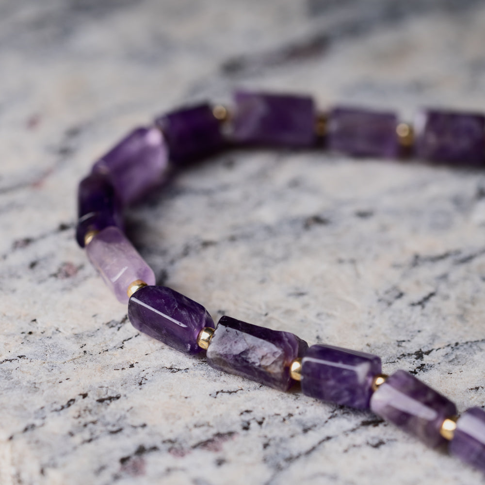 purple stone necklace
