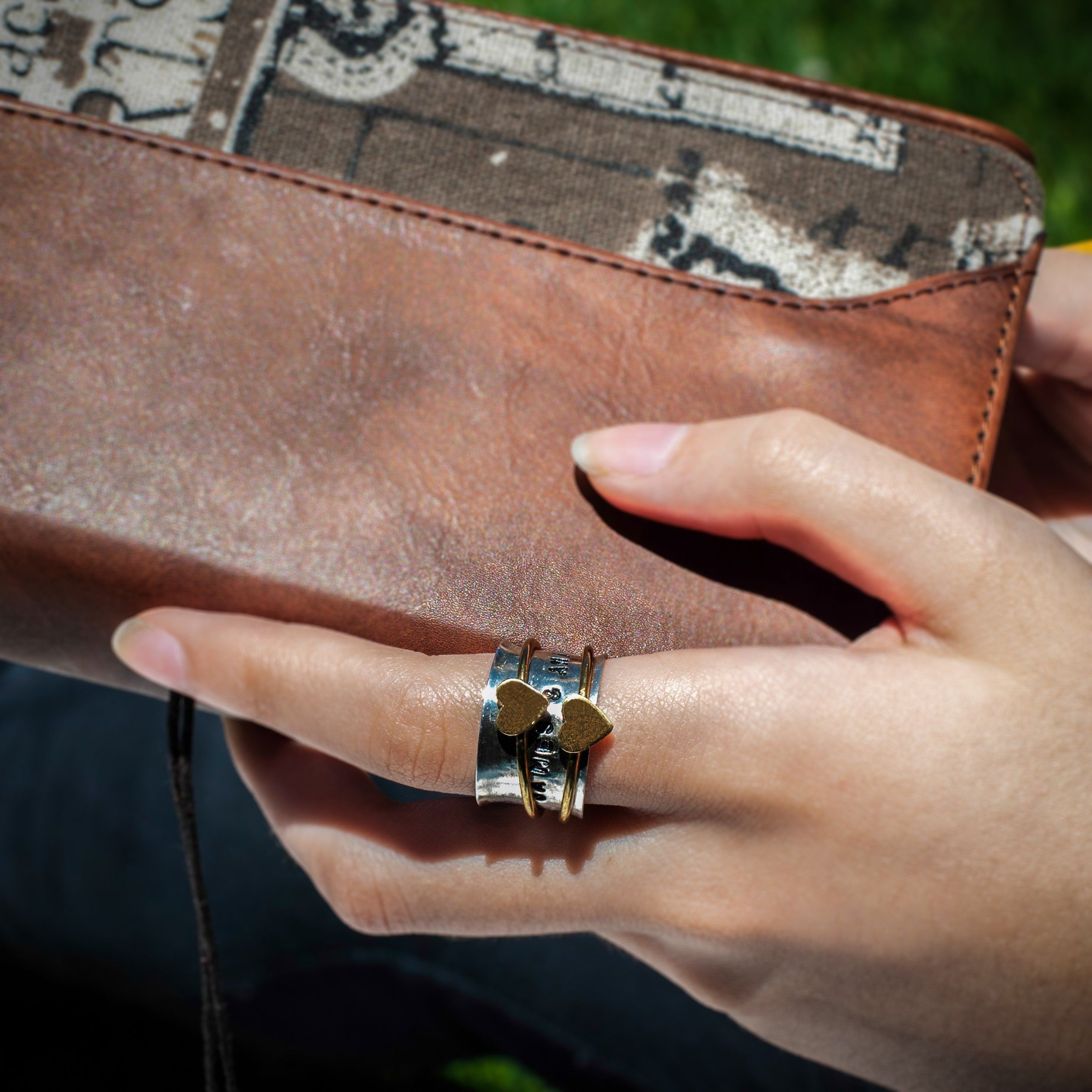 silver spinner rings