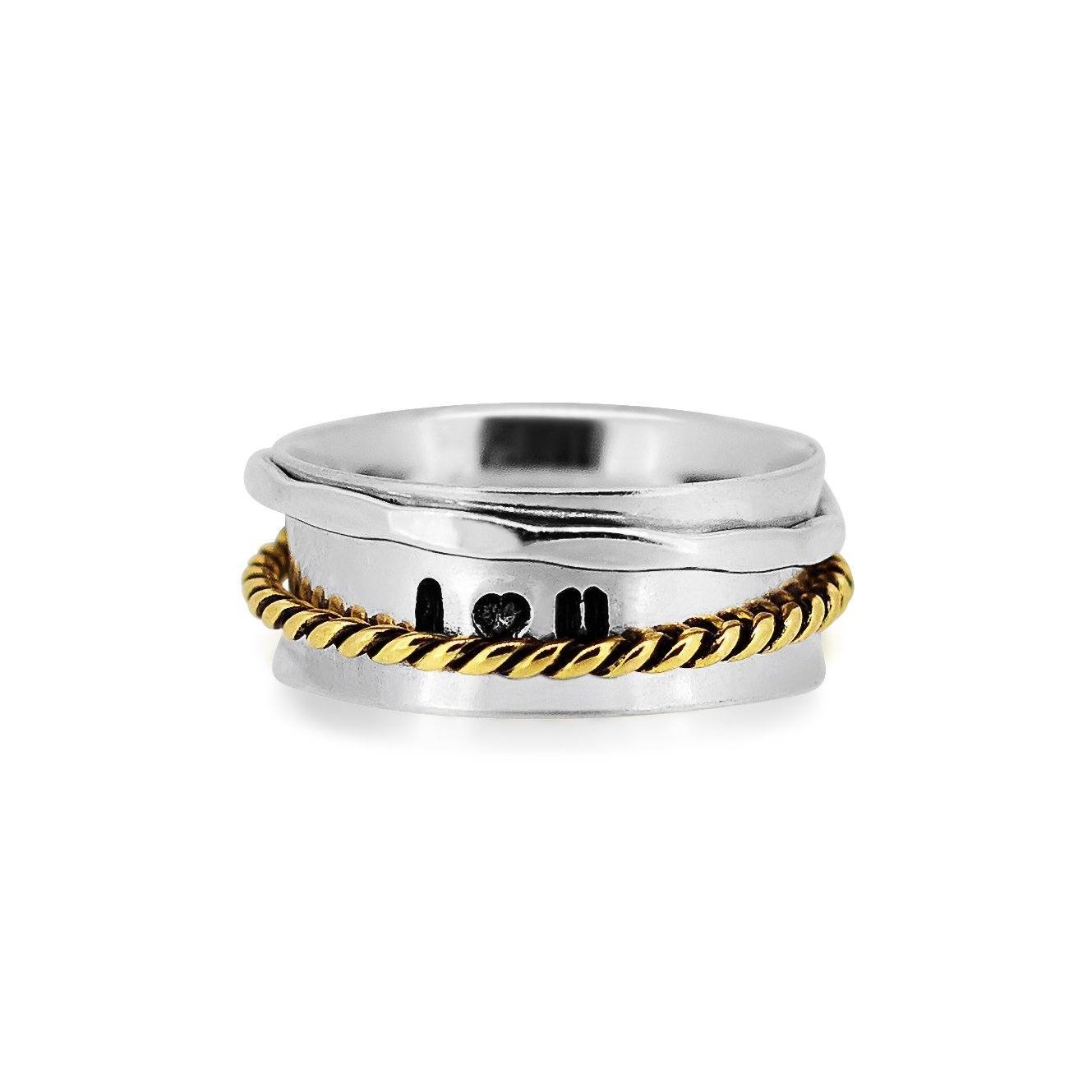 Twisted Love Spinner Ring Women's Engraved Ring