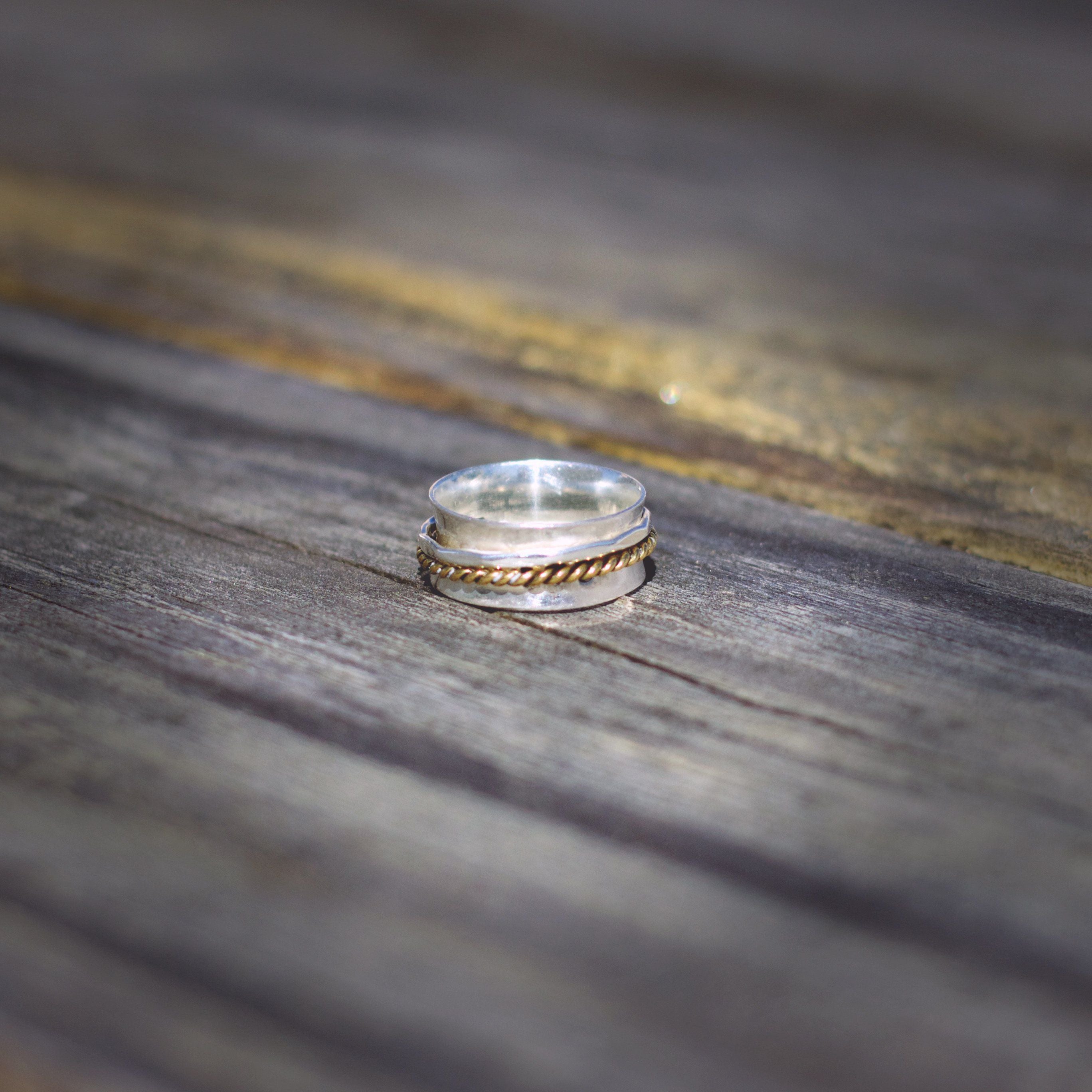 Twisted Love Spinner Ring Women's Engraved Ring