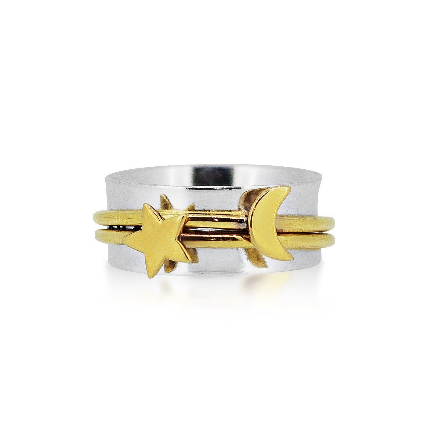 Star-Crossed Lovers Spinner Ring Women's Engraved Ring