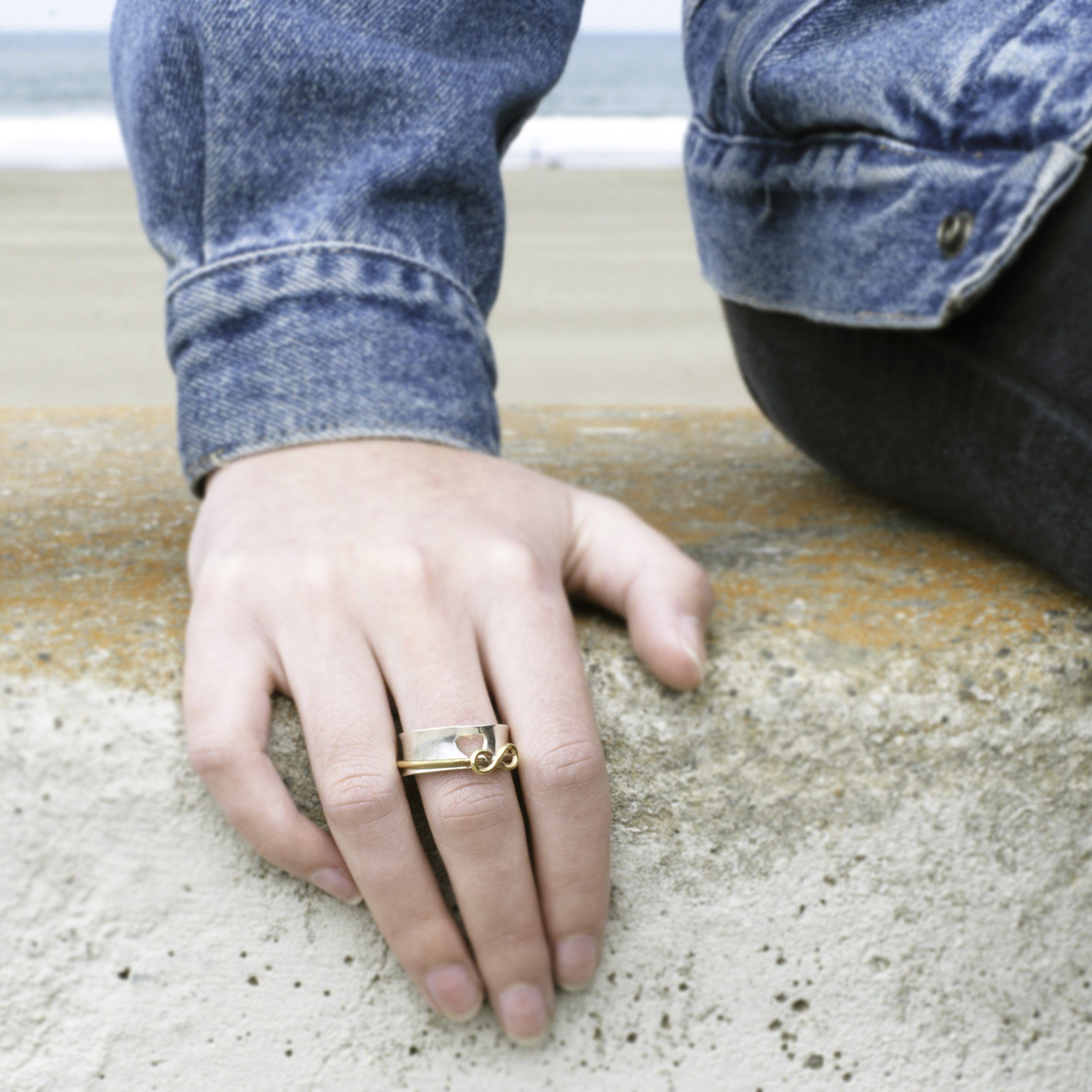 silver spinner rings for women