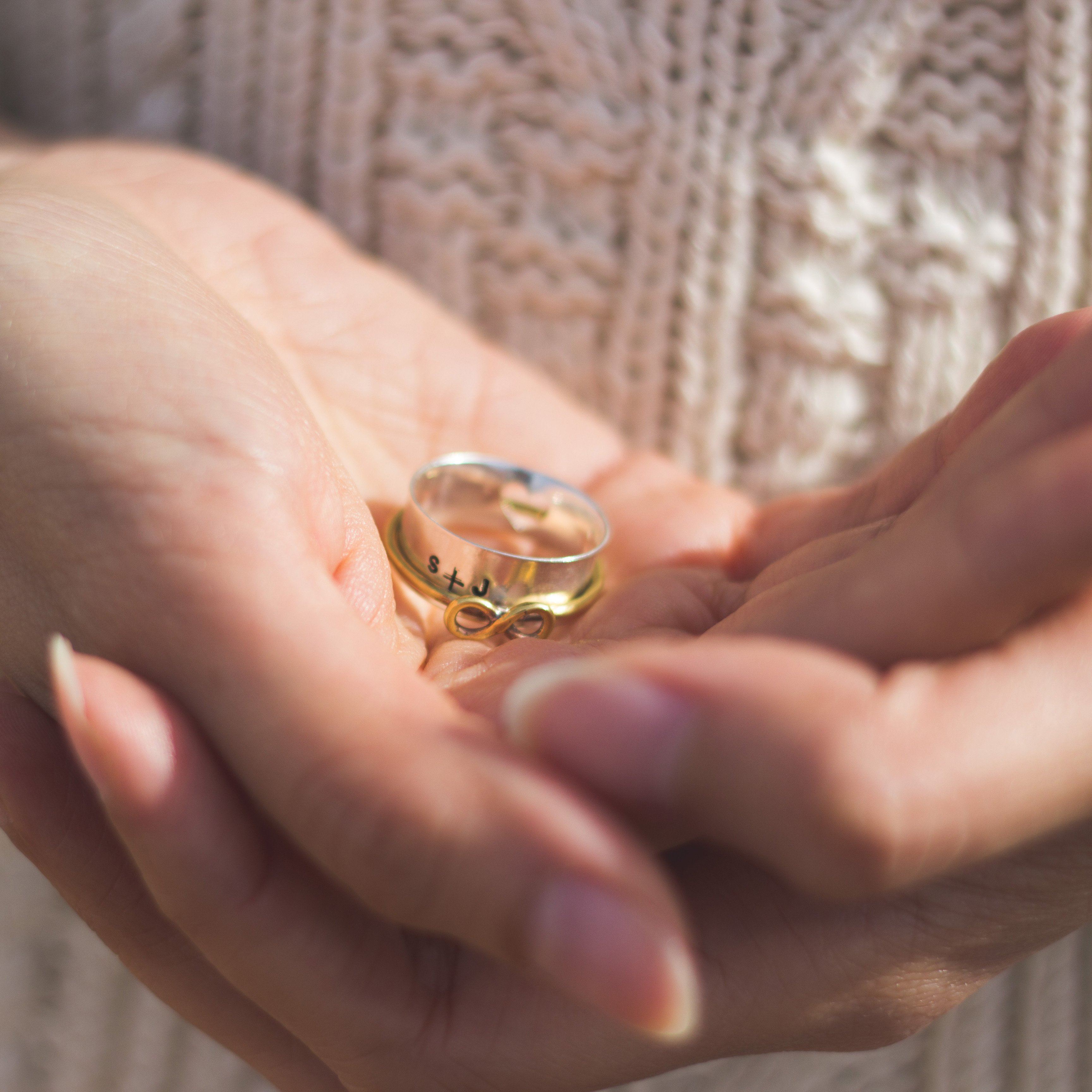 silver spinner rings