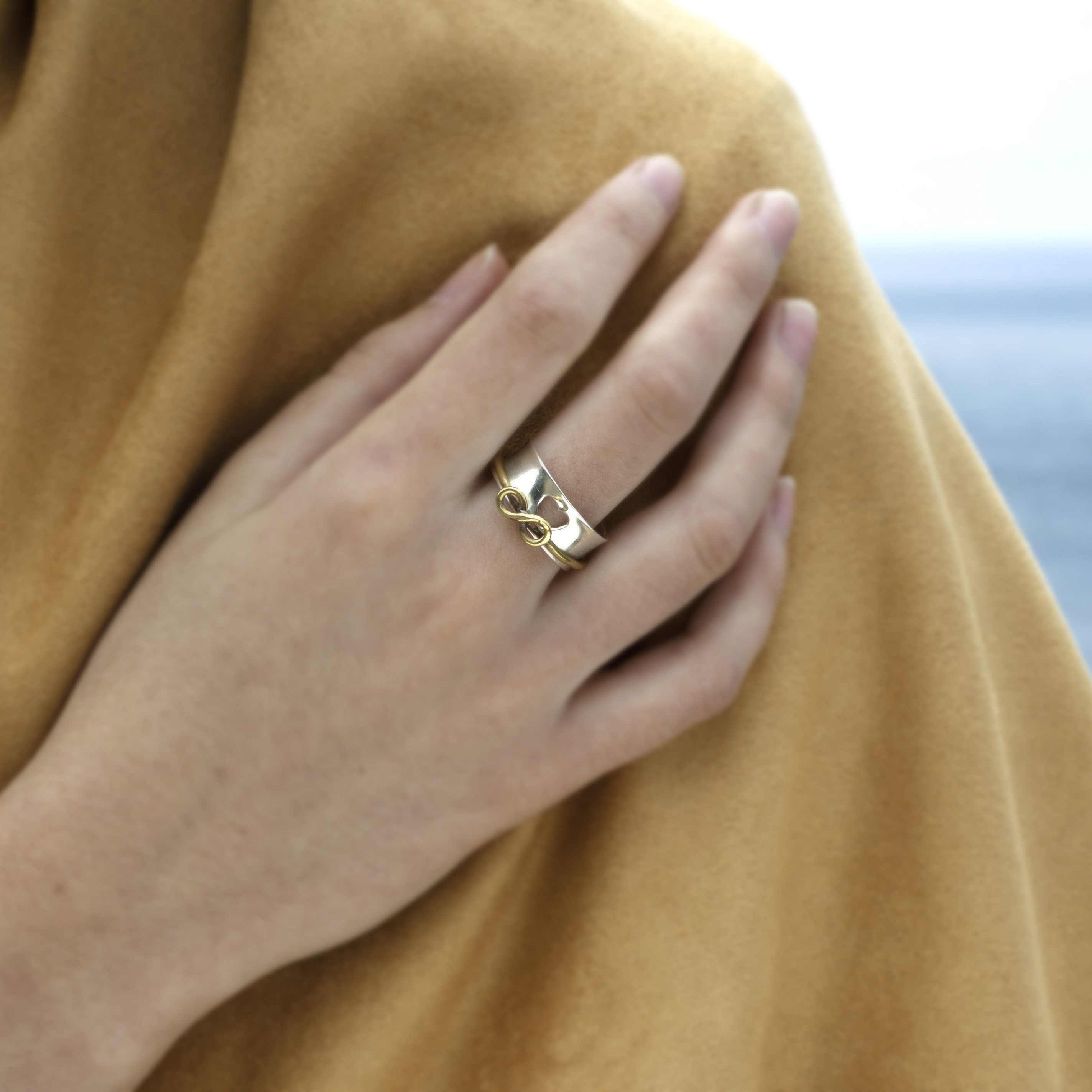 women's silver spinner rings