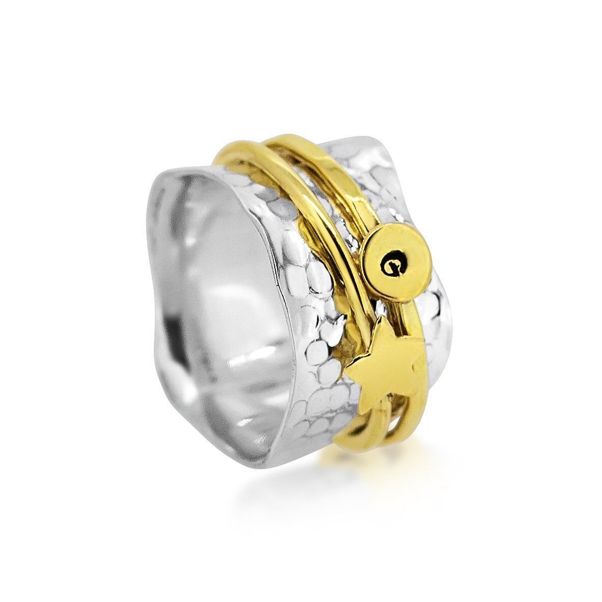 Stardust Initial Ring Women's Engraved Ring