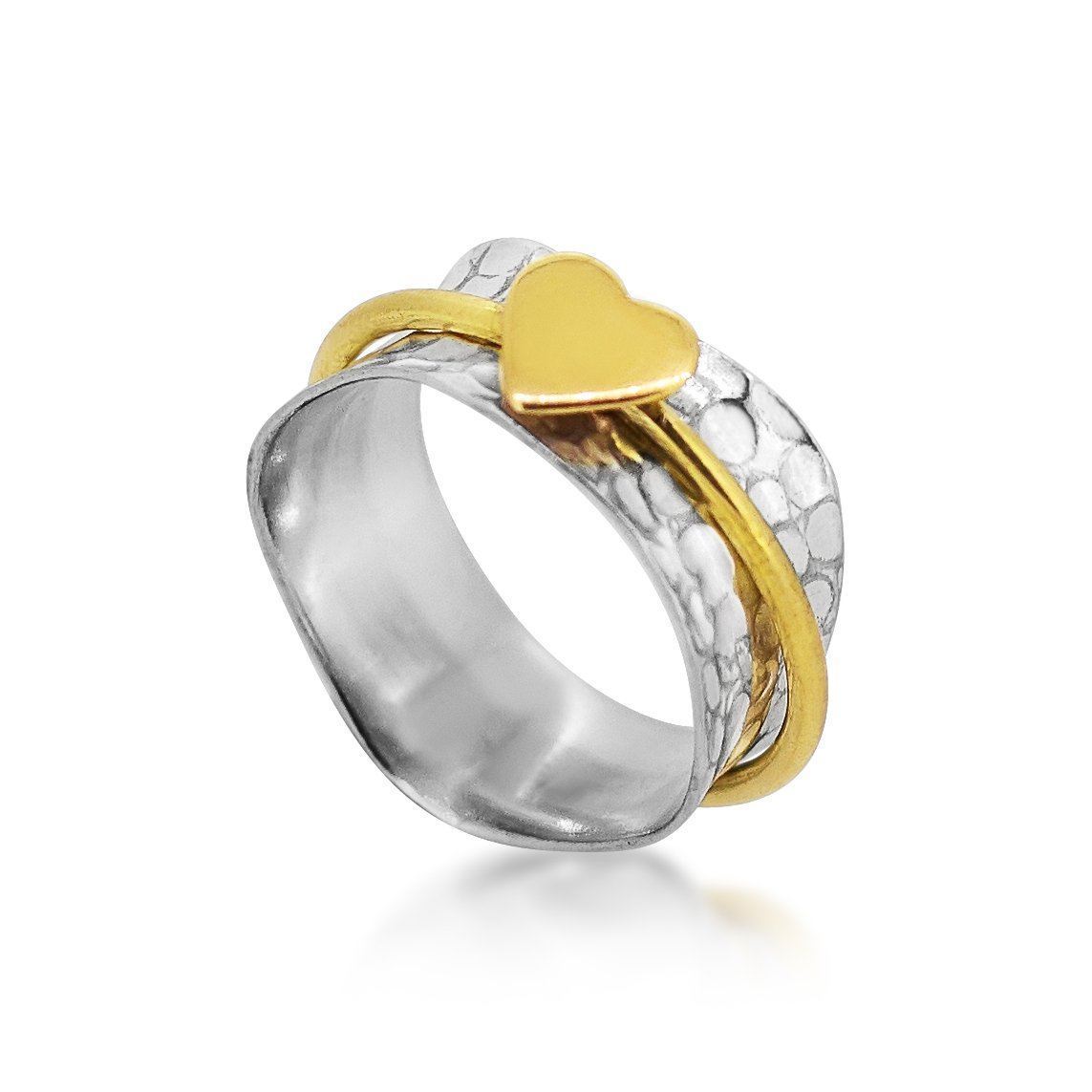 Heart Spinner Ring for women