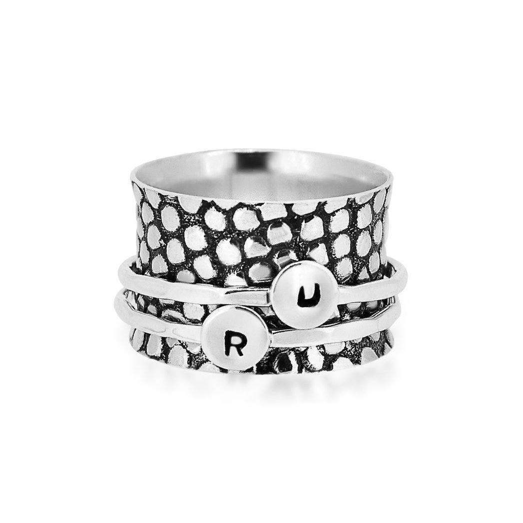 Daily Mantra Spinner Ring Women's Engraved Ring