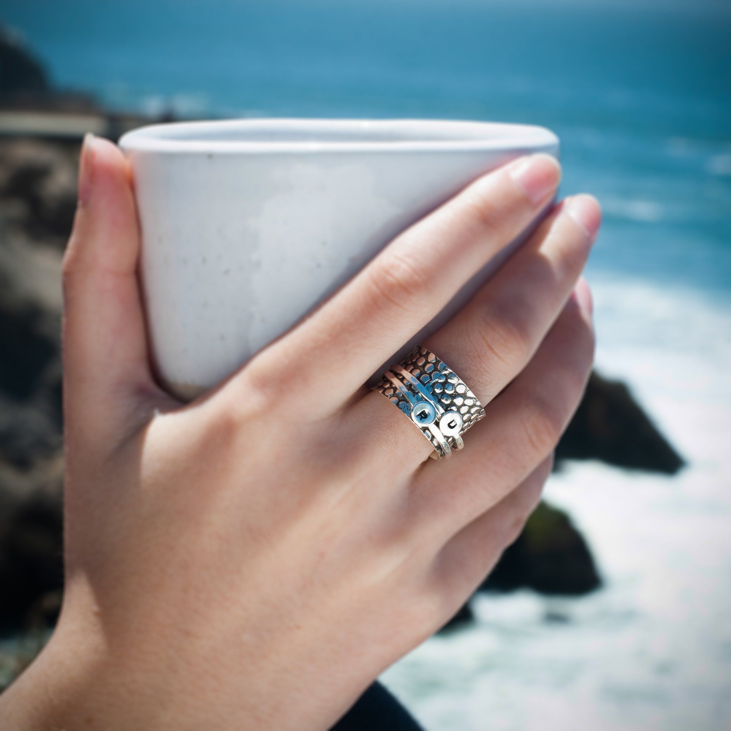 Daily Mantra Spinner Ring Women's Engraved Ring