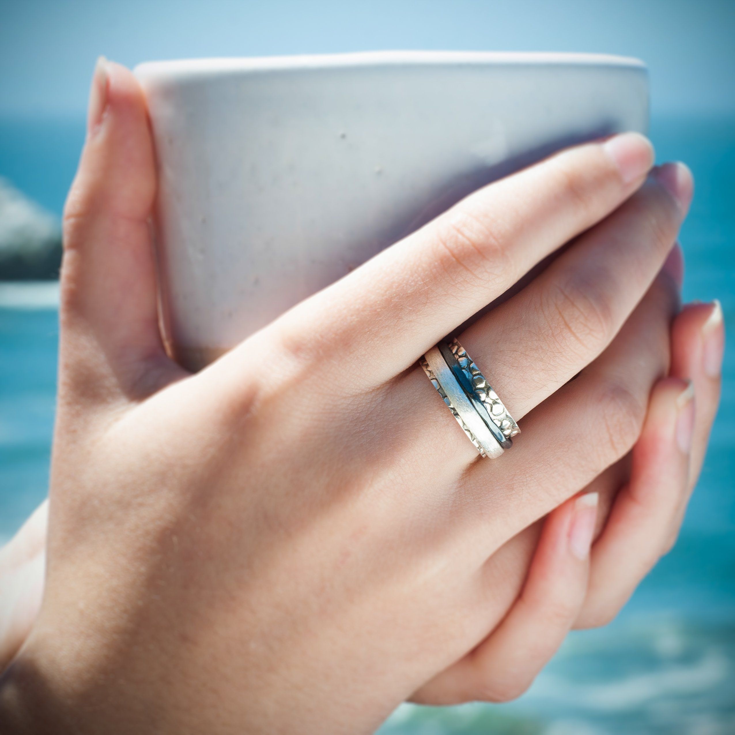 Journey Spinner Ring Women's Engraved Ring