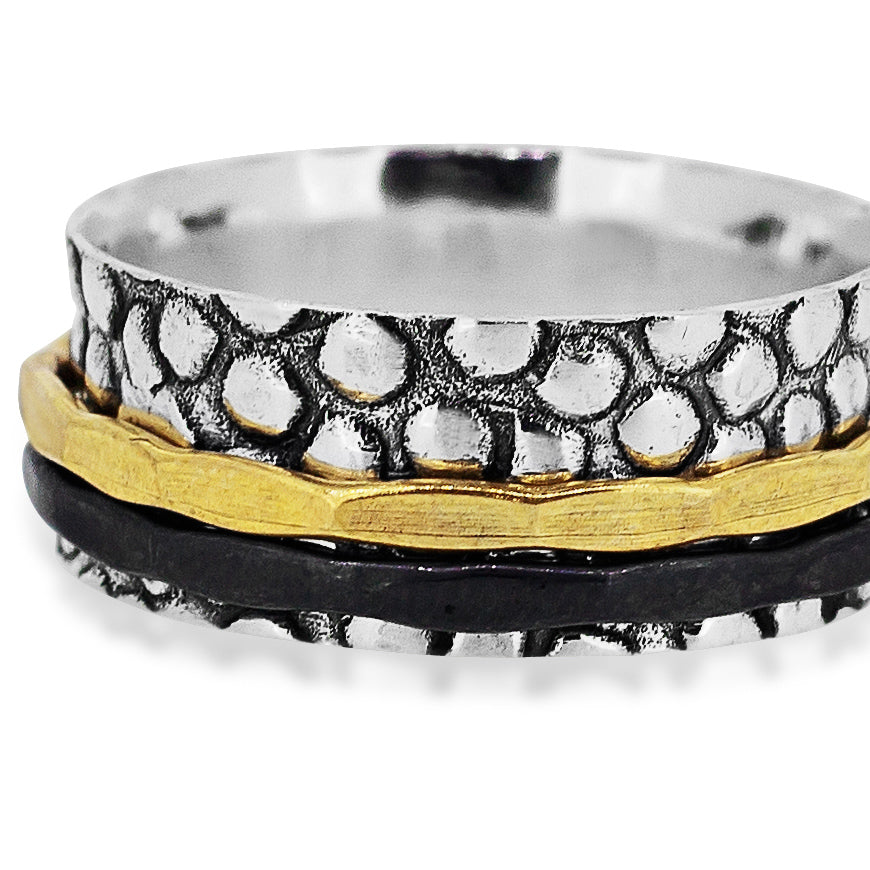 Pebble Beach Spinner Ring Women's Engraved Ring