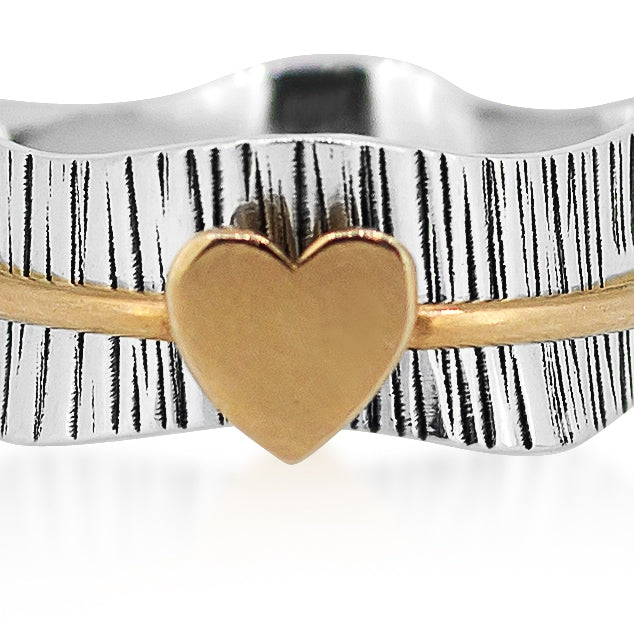 spinner rings for women with heart