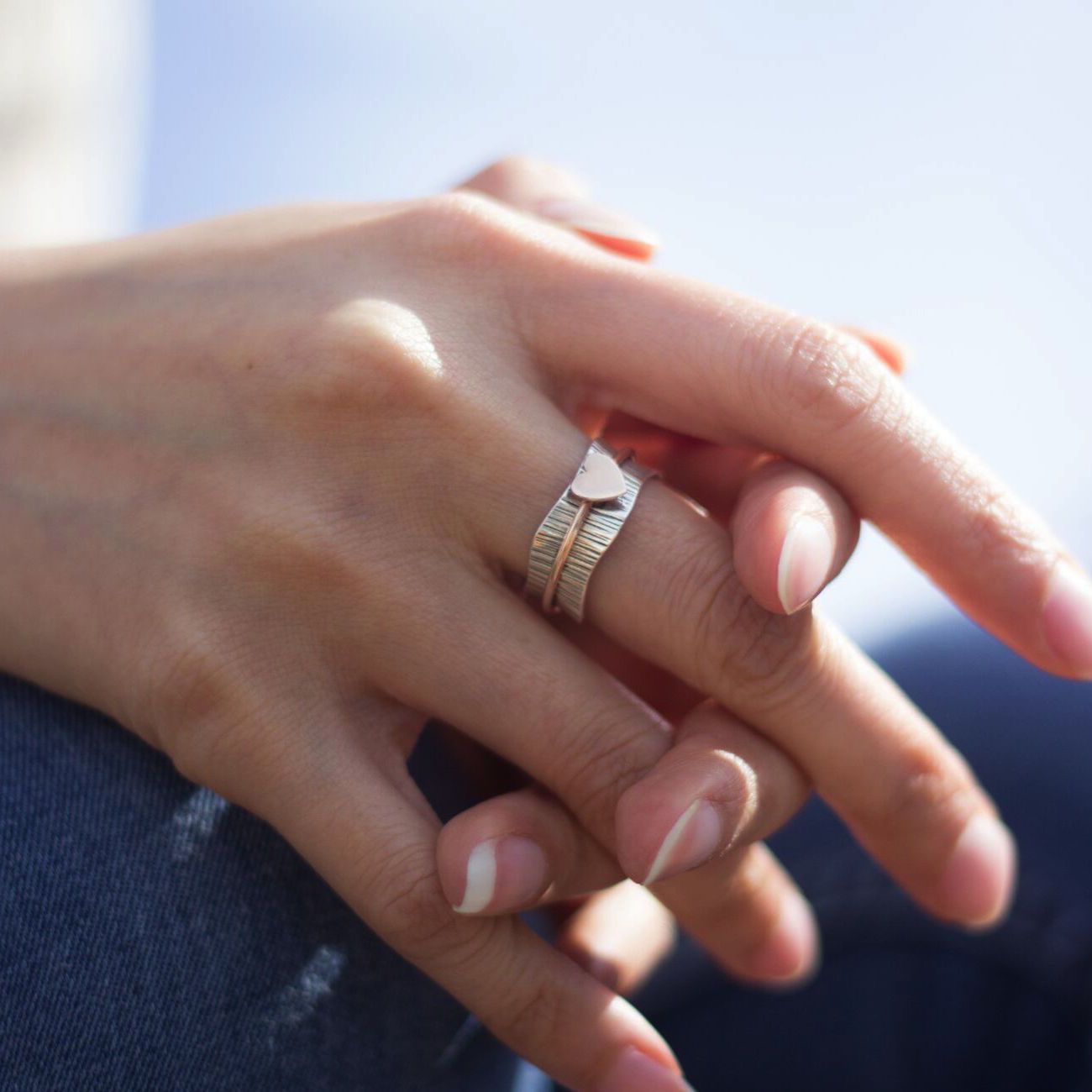 gold and silver spinner rings for women