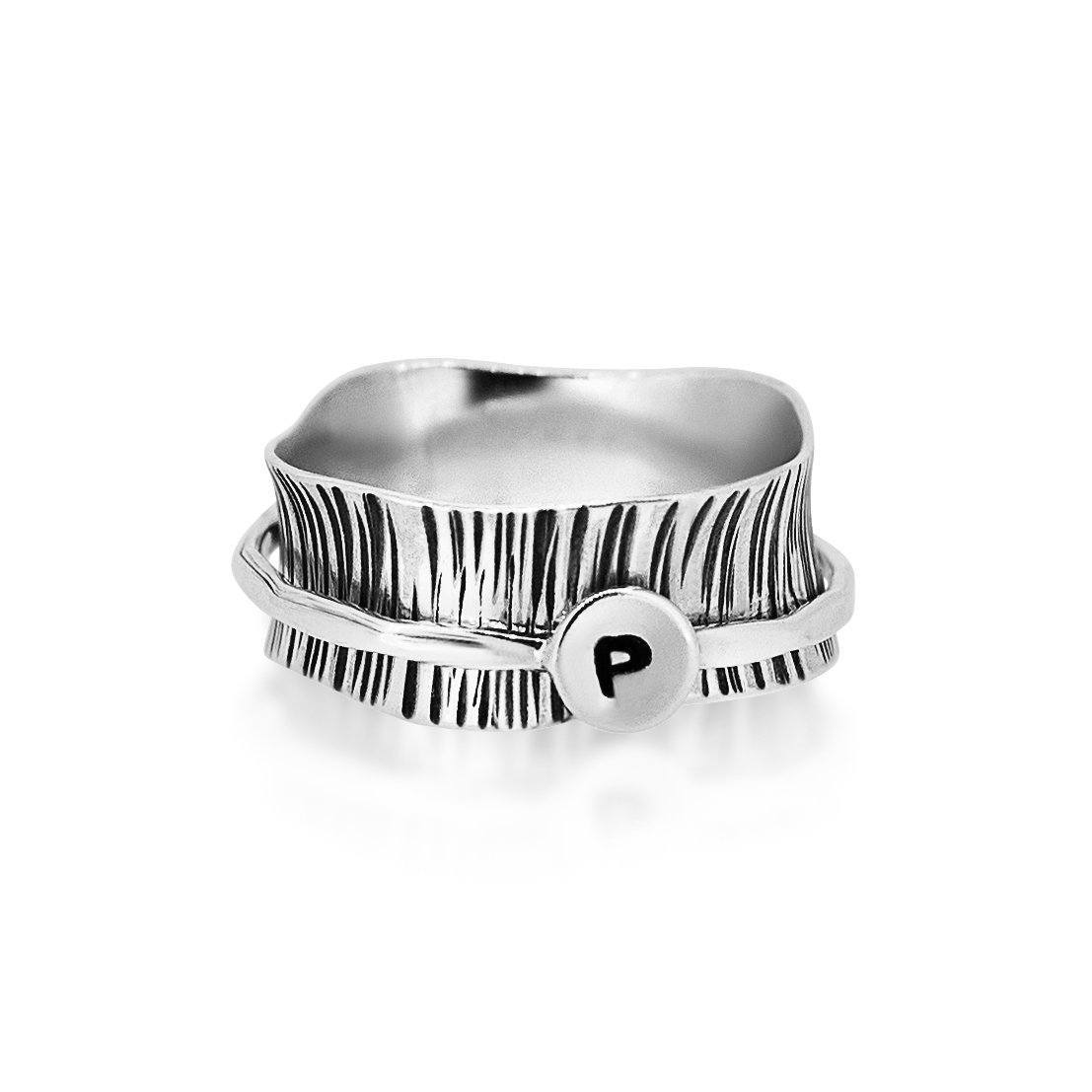 Silvertree Initial Ring Women's Engraved Ring