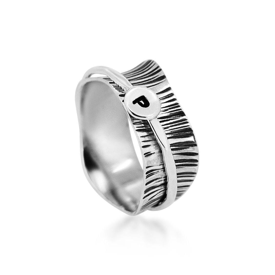 Silvertree Initial Ring Women's Engraved Ring