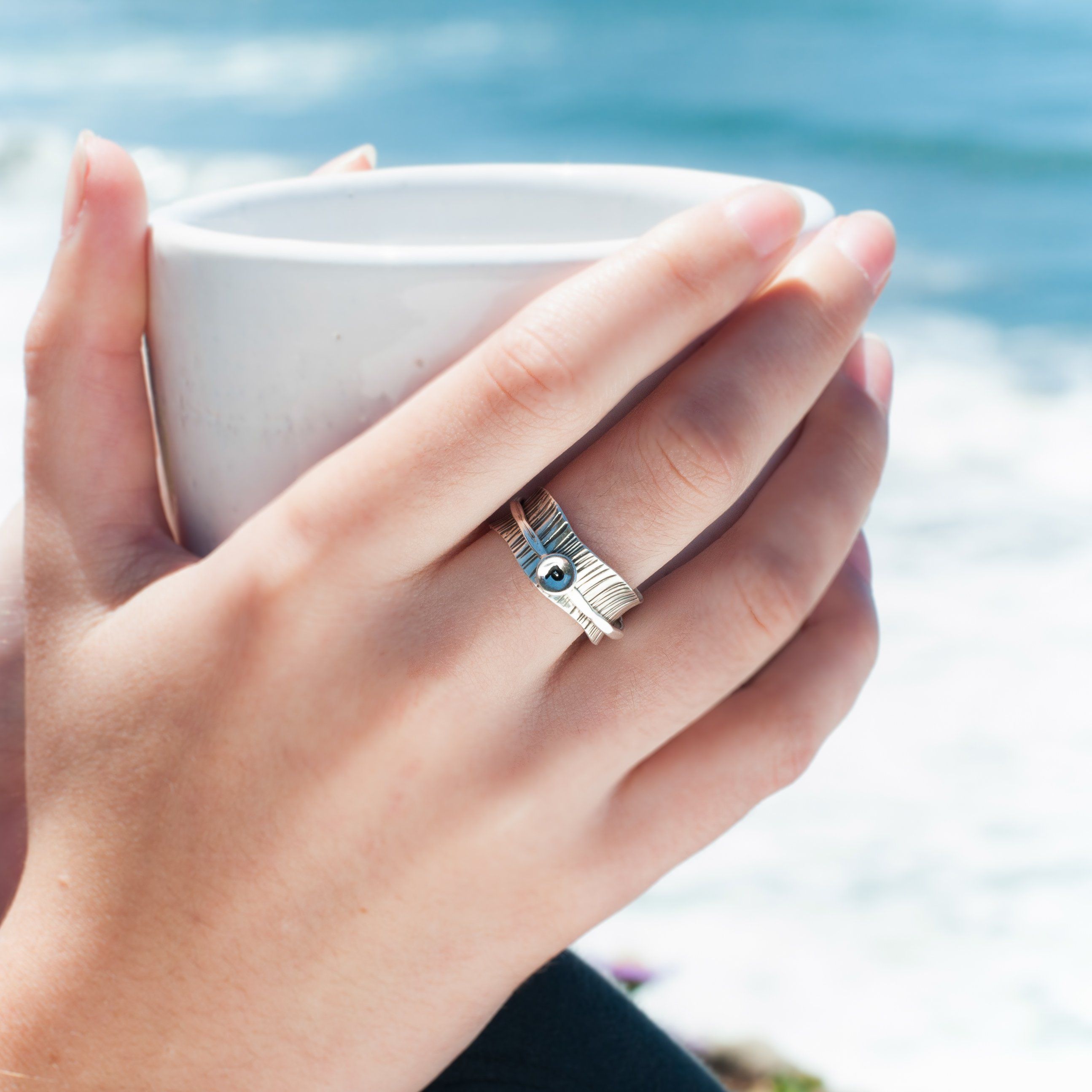 Silvertree Initial Ring Women's Engraved Ring