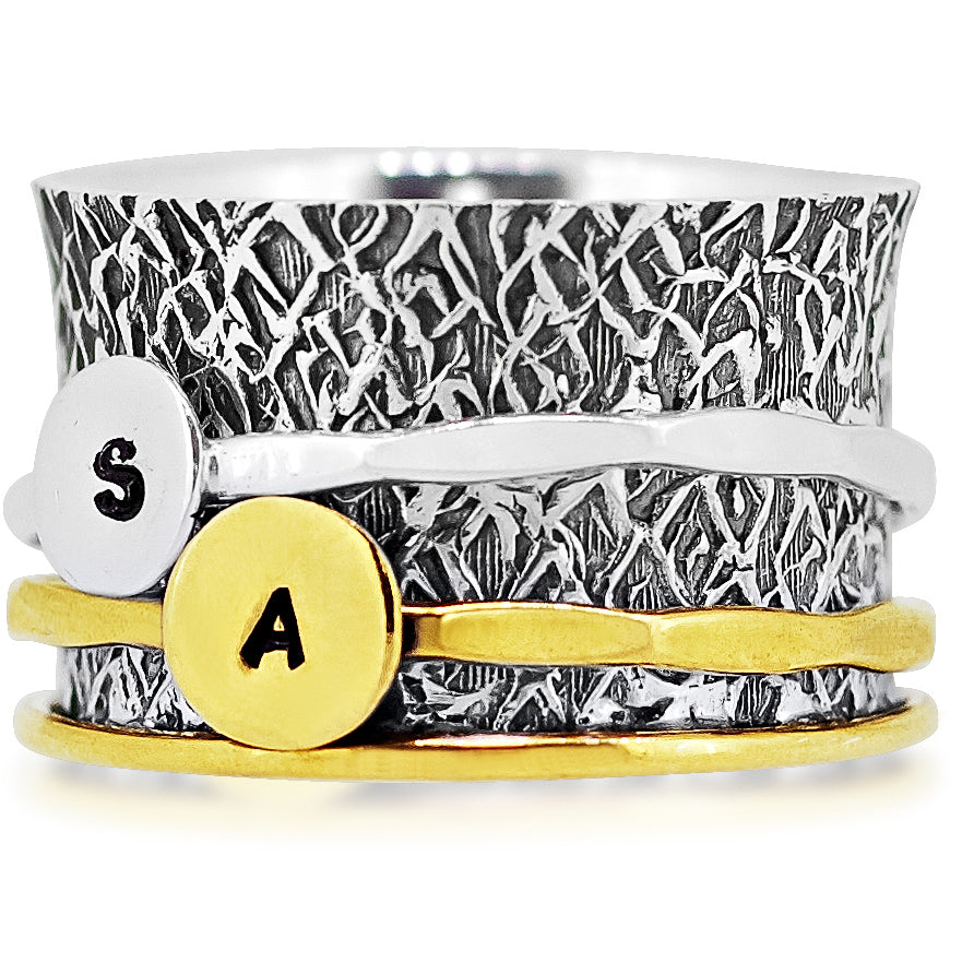 Devotion Initial Ring Women's Engraved Ring