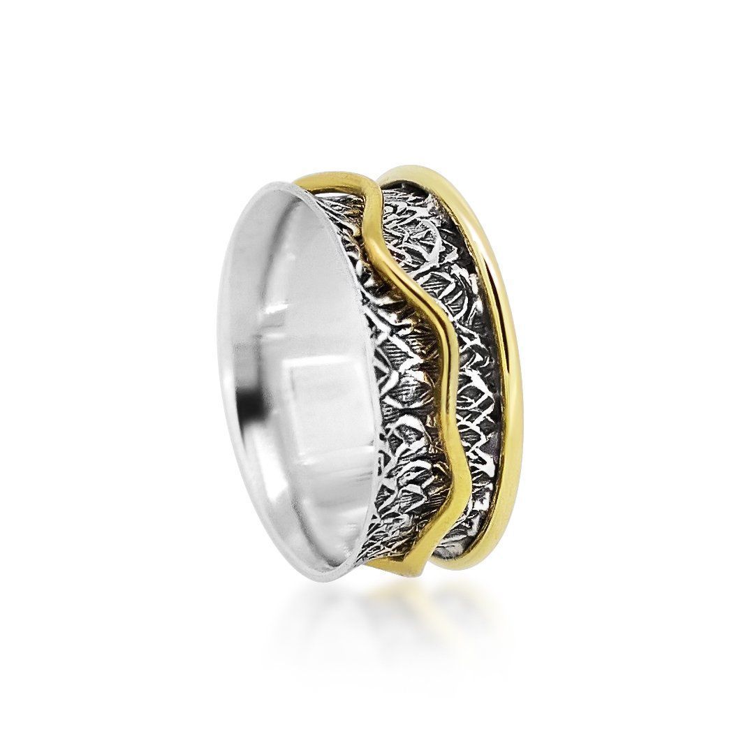 Golden Mantra Spinner Ring Women's Engraved Ring