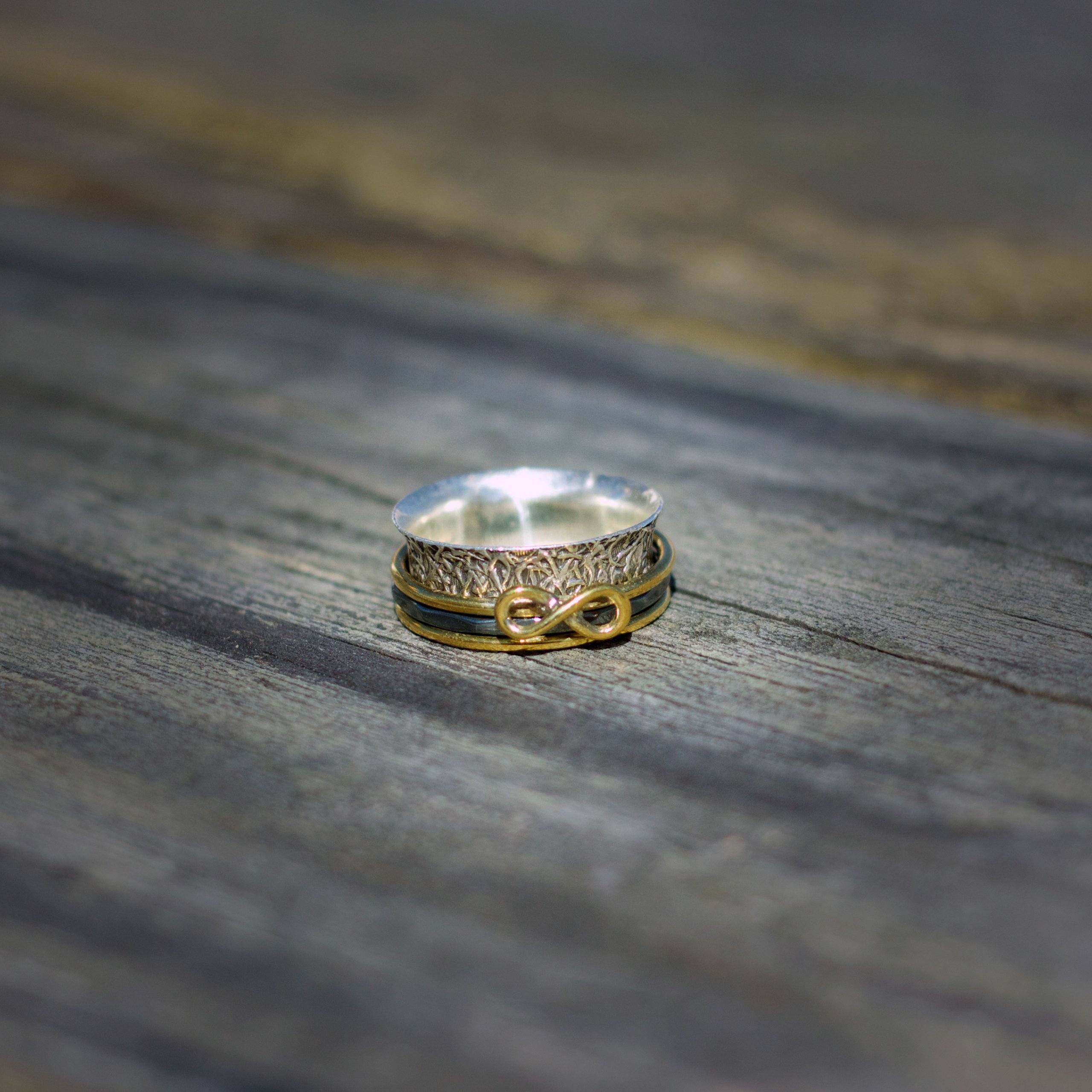 Eternal Love Spinner Ring Women's Engraved Ring
