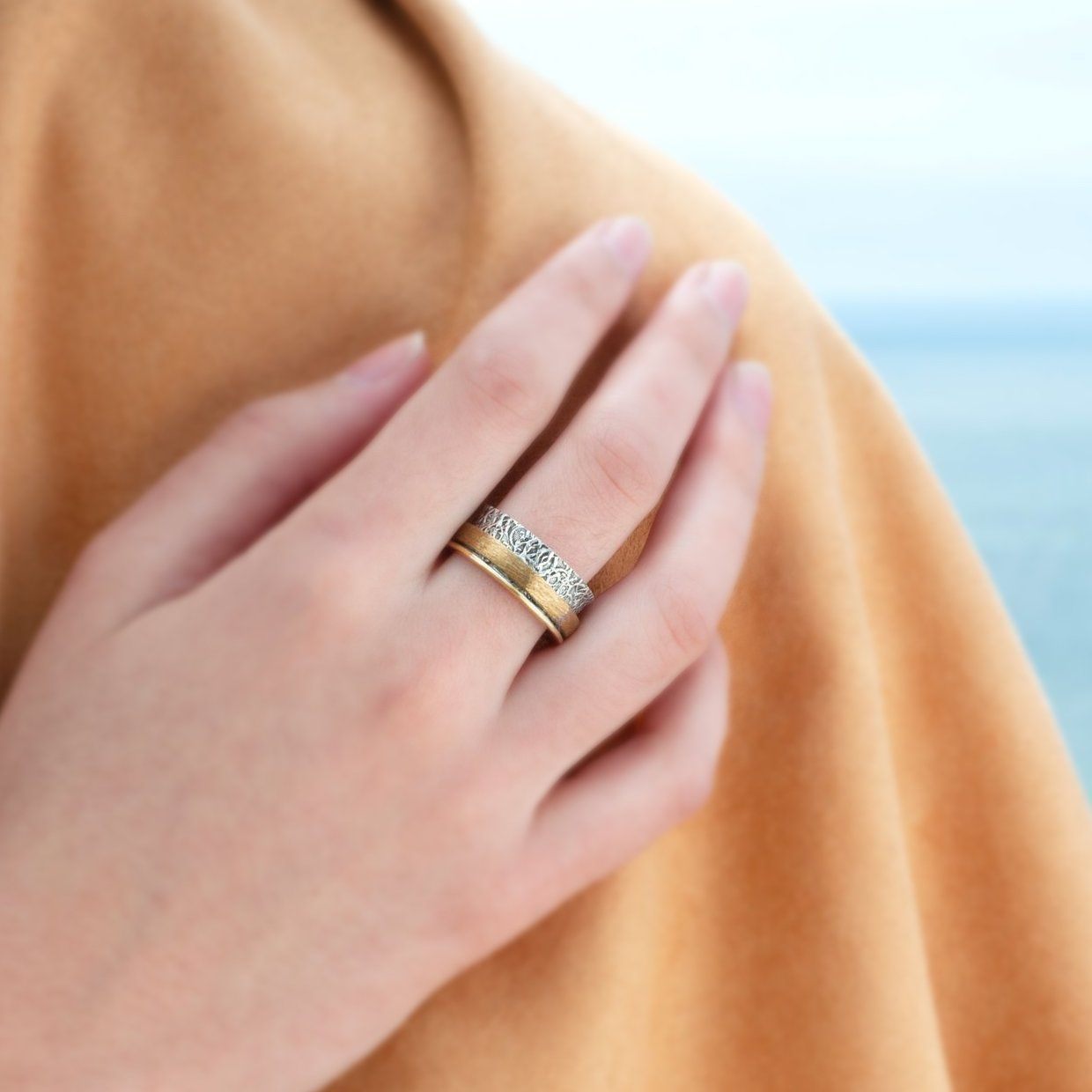 Chakra Spinner Ring Women's Engraved Ring