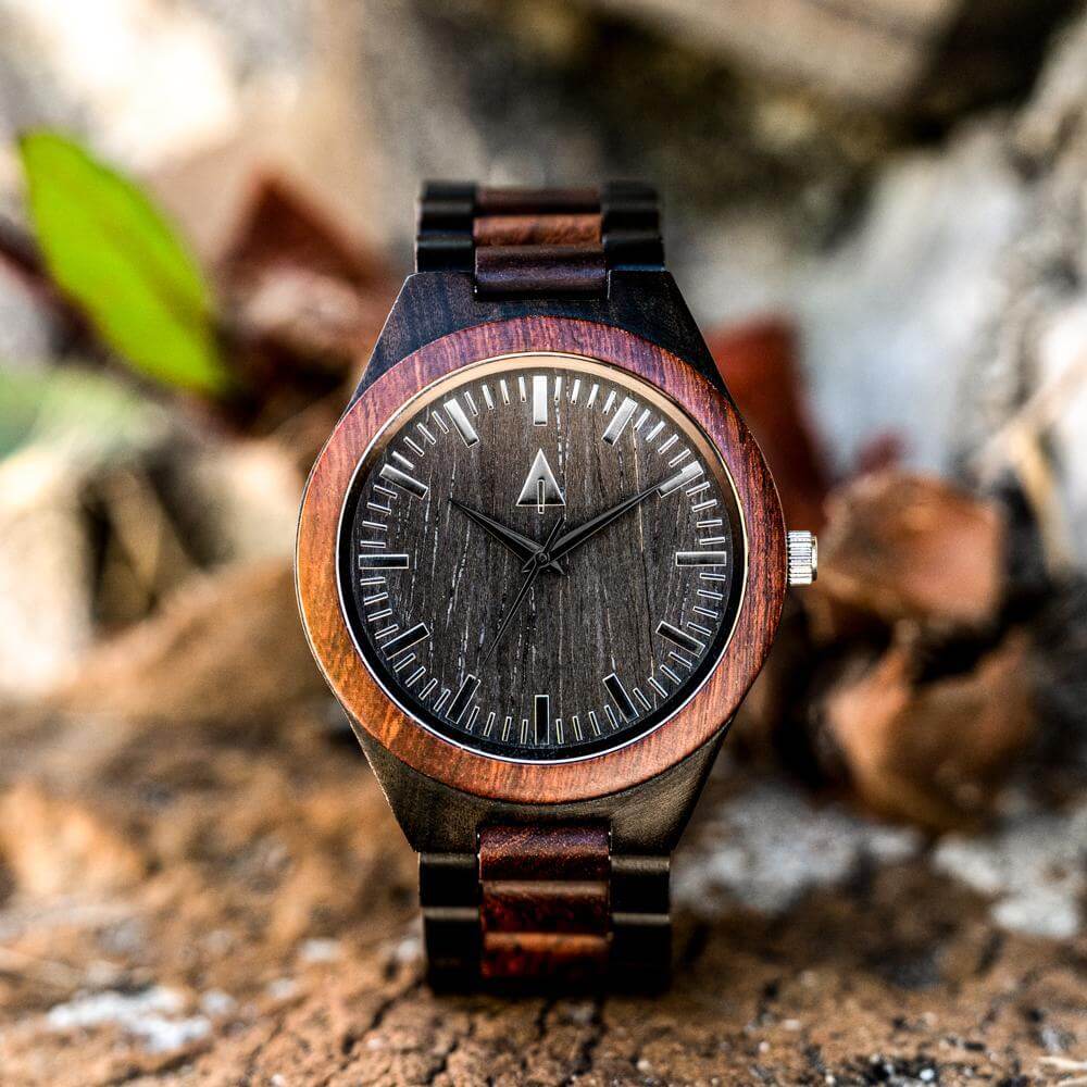 Classic Redwood Ebony Theo Men's Wooden Watch