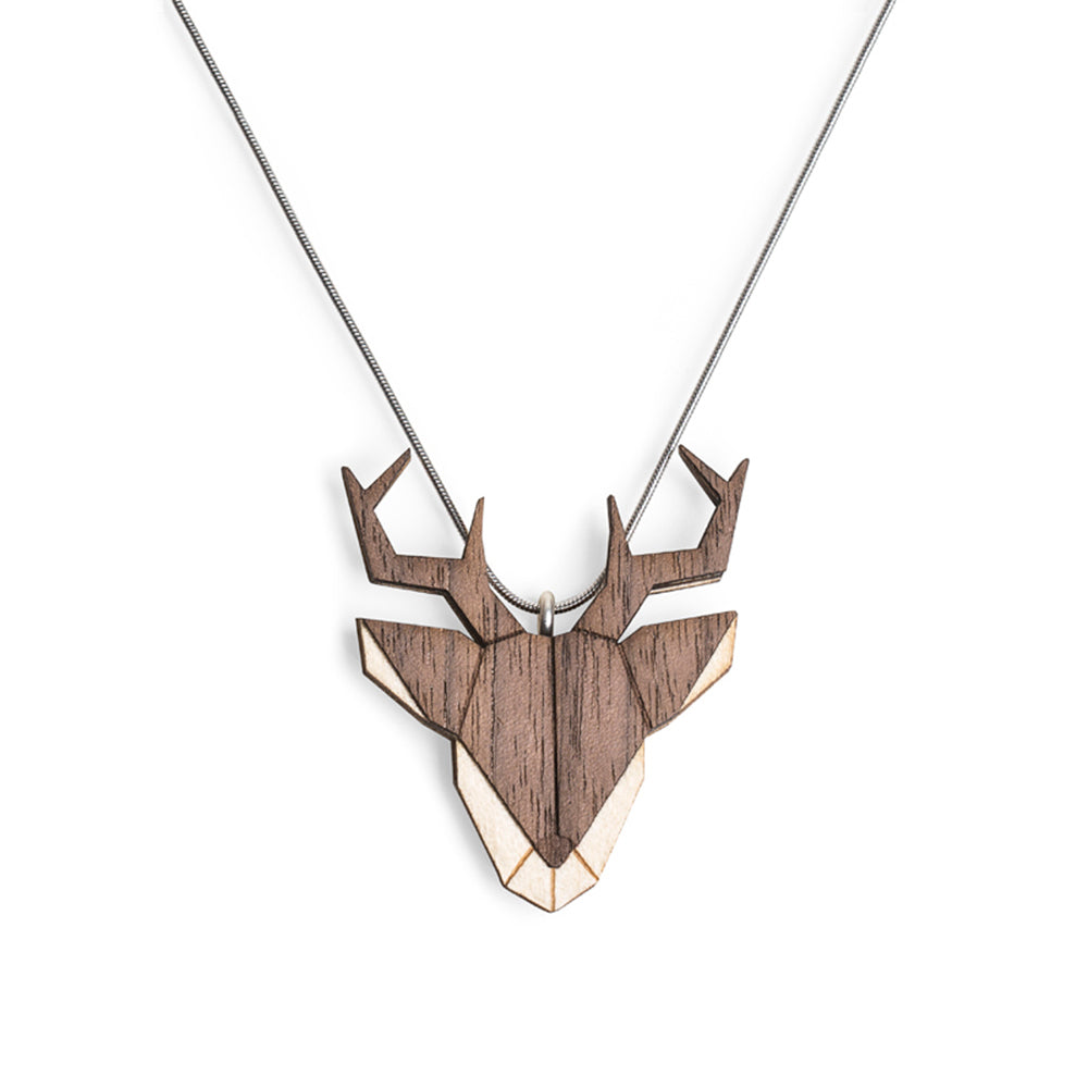 Wooden Deer Necklace Women's Wooden Necklace