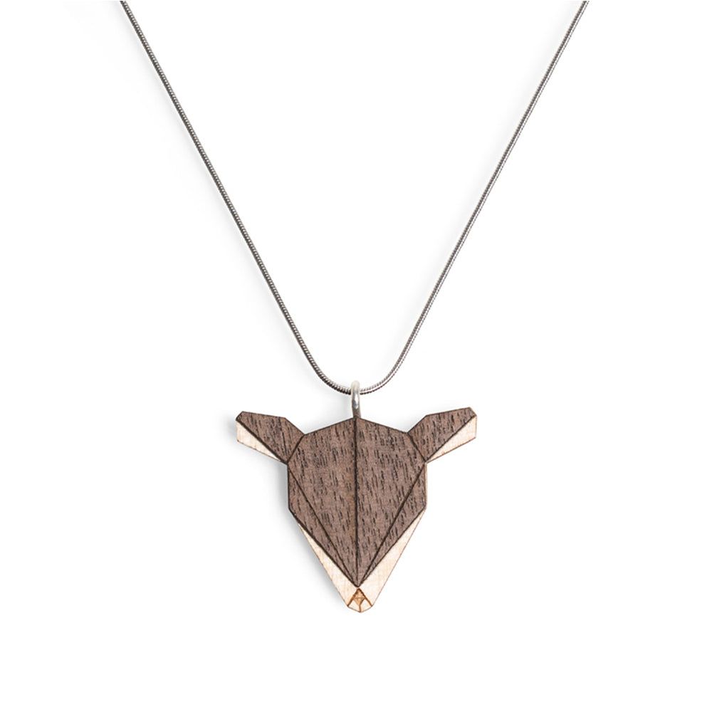 Wooden Doe Necklace Women's Wooden Necklace