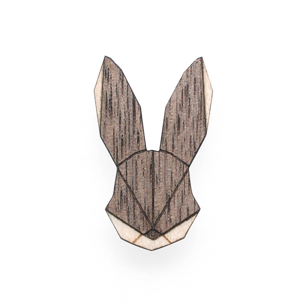 Wooden Hare Pin Accessories