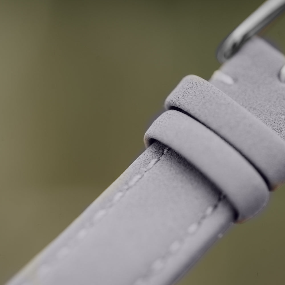 14mm Grey Vegan Leather Band For Women