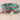 Treehut women's cuff bracelet made with blue turquoise tube stones and genuine leather straps.